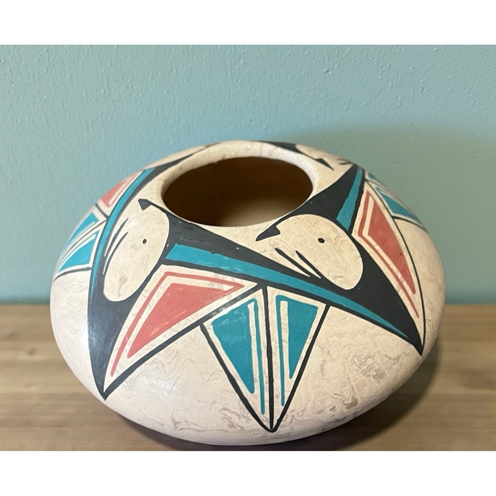 Mata Ortiz Pottery Seed Pot Silvia Rodriguez Mixed Clay Paquime Traditional Art - Picture 6 of 11